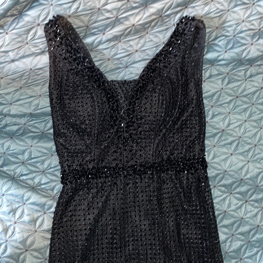 Brand new never worn black sequenced evening gown!